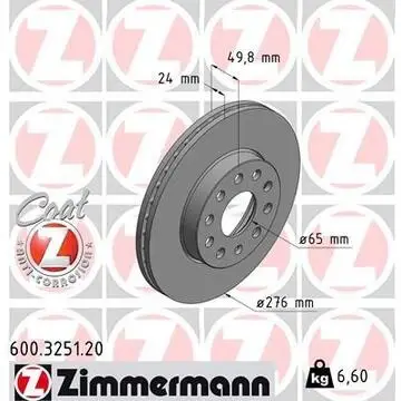 Nyhet Bromsskiva fram VAG 276mm 1ZF/1ZH