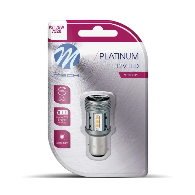 Lampa P21/5W Röd LED 6500K (Platinum) Begränsad tid