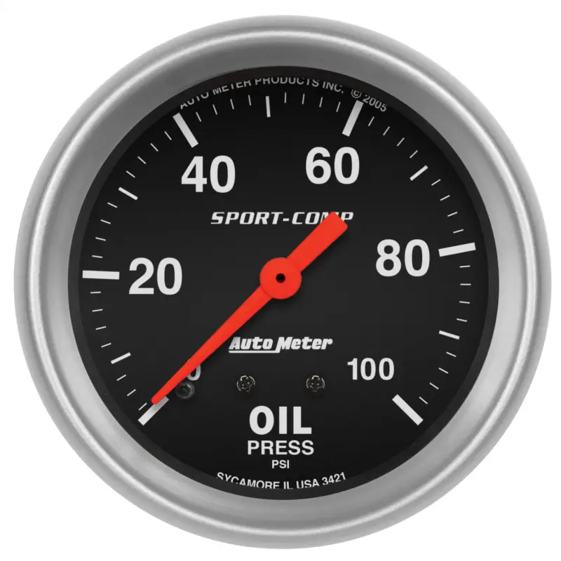 2-5/8" Oljetryck, 0-100 PSI, SPORT-COMP Utförsäljning
