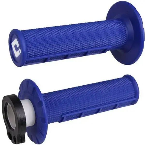 Expressleverans ODI Half Waffle MX Lock-On Grip Set 2 & 4 Stroke BLÅ